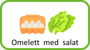 Til: Omelett med salat
