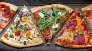 Pizzabiter med diverse fyll.